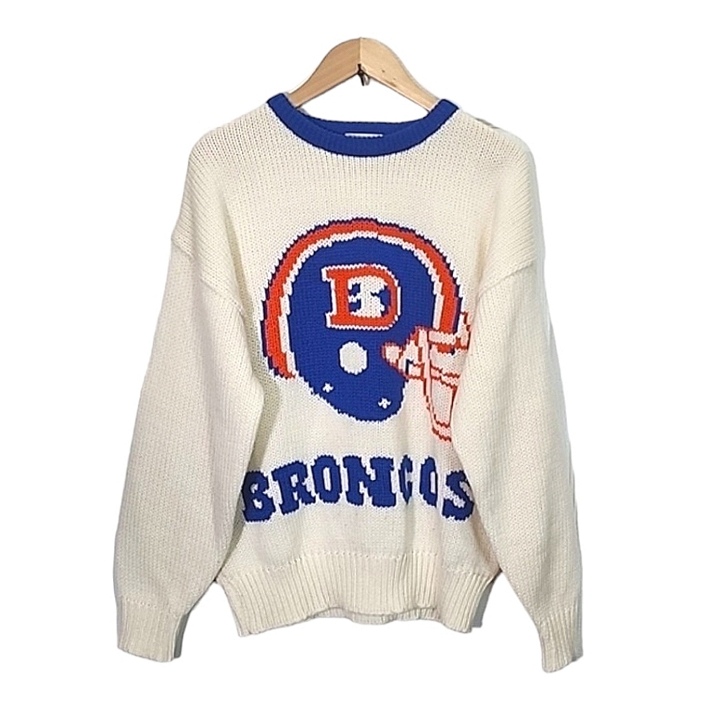 Cliff Engle LTD 80's Broncos wool blend sweater Adult size L